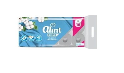 Hartie igienica Alint, alb delikat, 2 straturi, 10 role